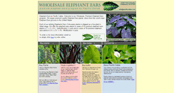Desktop Screenshot of elephantearsplants.com