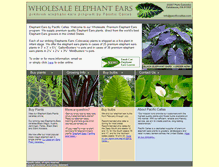 Tablet Screenshot of elephantearsplants.com